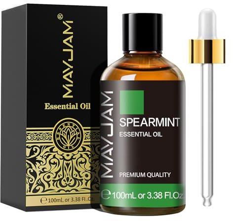 MAYJAM Krauseminze Ätherisches Öl 100ML, Krauseminzeöl für Diffusor, Luftbefeuchter, DIY, Home,Wardrobes