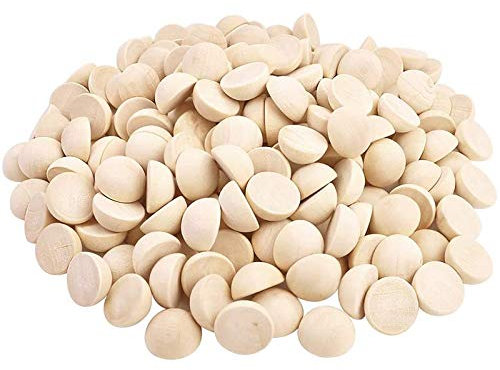 -J 300 StüCk Geteilte Kugeln Unvollendete Halbe Kugeln Halb Runde Basteln Kugeln für DIY Kunst Weihnacht Dekoration 15Mm