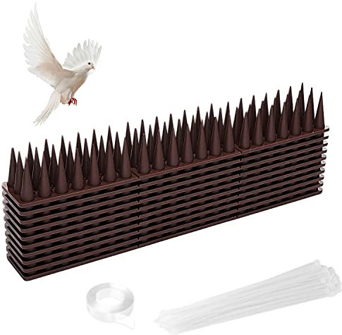 Pinchos Para Palomas, 12 Pedazos Anti Palomas, Pardo Pinchos Palomas, Reutilizable Pinchos Antipalomas Adecuado Para Repeler Pájaros Carpinteros Gatos y Pájaros