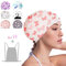 Crazy Bean Bonnet de Bain Adulte Silicone Bonnet de Natation avec Bouchon d'oreille et Le Clip Nasal Extensible Confortable Bonnet Piscine(Papillon-Rose)