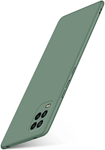 moex für Xiaomi Mi 10 Lite 5G Hülle Ultra Dünn, Schutzhülle mit erhöhtem Kameraschutz, Slim Cover Hardcase Backcover, Dünnste Handyhülle Minimalistisch Alpha Case, Matt Oliv