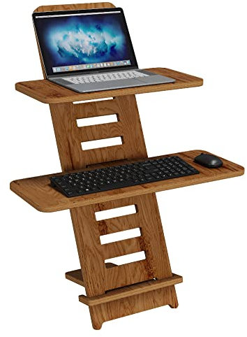 Standing desk | Imprägniert | Stehpult Imprägniert | Schreibtischaufsatz | Laptop Ständer Holz | Stehpult Aufsatz Schreibtisch | Laptopdesk | Laptopständer | höhenverstellbarer Schreibtischaufsatz