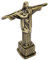 LetCart Bronzierte Figur, Vintage Metall-Christus Statue aus Brasilien Jesus Christus Figur Tourismus-Souvenirs für DesktopDekoration