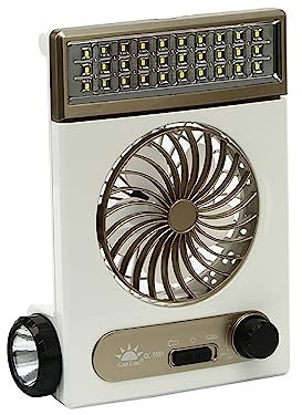 Mini Ventilador Solar con Luz LED USB Recargable Fan Portátiles de Escritorio para Acampar al Aire Libre Enfriador para el Dormitorio de la Oficina en Casa Pesca de Viaje,Gold,229 * 165 * 88mm