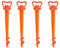 H HANSEL HOME Soporte para Sombrilla Playa Sujeta Sombrillas Base de Sombrilla Playa - Naranja x 4