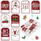 Dianelhall 320 Selbstklebende Weihnachtsetiketten 5 x 7,5 cm Große Weihnachten Geschenkaufkleber Weihnachtsaufkleber zum Beschriften Geschenkanhänger Aufkleber für Name (Karomuster in Rot und Schwarz)