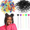 405 Pcs Hair Beads Set for Braids - Colourful Pony Beads & Black Elastic Bands - Includes 5 Pcs Quick Beader