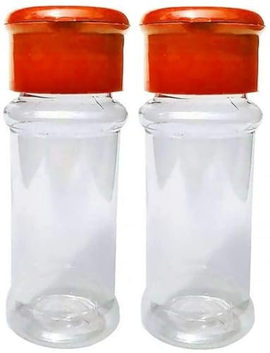 2pcs Salt and Pepper Shakers, Spice Container Reusable Plastic Clear Cruet Pot Kitchen Accessories for Table Camping Durable and Professional