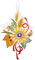 Plauener Spitze Fensterbild Herbstgesteck farbig 17 x 29 cm Fensterdeko Fensterschmuck Bilder Handarbeit Deko Fenster