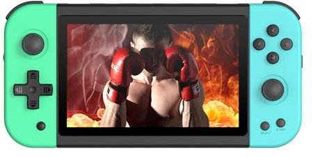 Jemora X51 Console di Gioco Portatile Lettore di Gioco Portatile Schermo IPS da 5 Pollici HD Video Riproduzione di Musica Supporto Ricerca/Preferiti 2 Connessione Gamepad Salvataggio/Carica Gioco