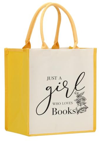 HODREU Personalisierte Tragetasche für Frauen – Mädchen Wochenende billiger Strand Segeltuch Tasche Lustiger Wochenender für Mädchen Ausflug, Buch 2, 11.8 x 7.5 inches