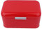 Fuerdich Stilvoller Brotkasten, Brotkasten mit Deckel Retro-Brotbox aus Metall mit Sichtfenster Platzsparende Aufbewahrungsbox Vintage Aufbewahrungsbox für Brot Toast Gebäck Kuchen (Red)