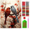 ARTULIO Diamond Painting Set - Vögel auf dem Ast - 30x40 cm – 5D Diamant Painting Bilder DIY, Diamond Painting Erwachsene