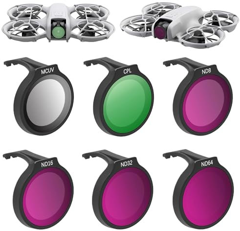 6pc Filter für DJI Neo: Linsenfilter UV, CPL und ND in verschiedenen Dichten, Linsenschutz-Zubehör