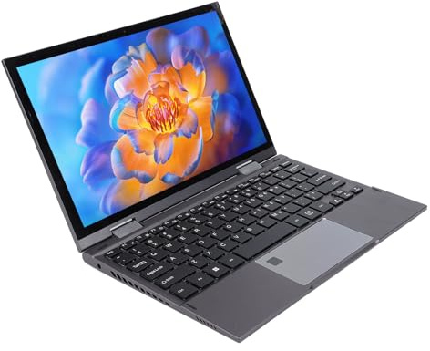 Plyisty Petit Ordinateur Portable 10,95 Pouces, Ordinateur Portable Convertible 2 en 1 avec écran Tactile à 360 Degrés, Ordinateur Portable à écran Tactile avec Clavier rétroéclairé,