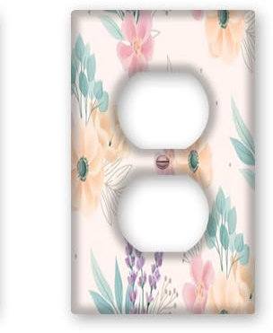 Horienteeon Jolie plaque décorative pour interrupteur à 2 interrupteurs - Plaque murale décorative - Décoration d'intérieur pour salon, chambre à coucher - 11,4 x 7 cm