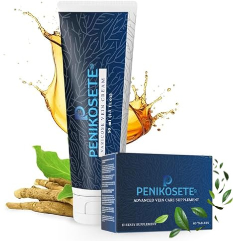 PENIKOSETE Advanced Varicose Vein Care | Varicose Veins Cream & Vein Tablets | Strengthens Veins, Improves Circulation & Reduces Swelling, Fatigue & Cramping | Ashwagandha Formula