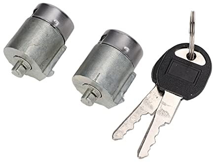 Cylindre de Serrure de Porte de Voiture, 1 Paire de Cylindre de Barillet de Serrure de Porte Avant Gauche Droite Universel avec 2 Clés, Ensemble de Barillet de Serrure de Porte