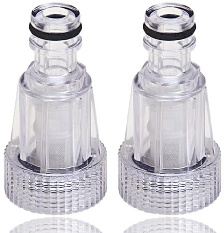 Pressure Washer Gun Adapter Plastic Machine Water Filter Pressure Washer Hose Tap Connector Washer Inlet Filter 3/4 Inch Connector Universal Water Filter for High Pressure Washer (2Pcs)