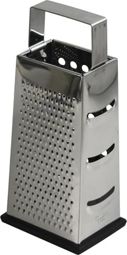 Heavy Duty Stainless Steel 4 Sided Cheese Grater with Non Slip Base