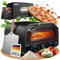 HOFFEUER Pizzaofen elektrisch – Profi Elektro-Pizza Ofen für Zuhause mit Pizzastein, Drehfunktion & Zubehör | Pizza wie aus dem Steinofen, Flammkuchenofen | Elektrischer Pizzamaker | Grill Oven