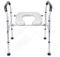 Raised Toilet Seat with Handles, Adjustable Heavy Duty Toilet Frame – Padded Raised Toilet Seats for Elderly, Seniors, Disabled, Bariatric, 400lbs Capacity, Fits Most Standard Toilets
