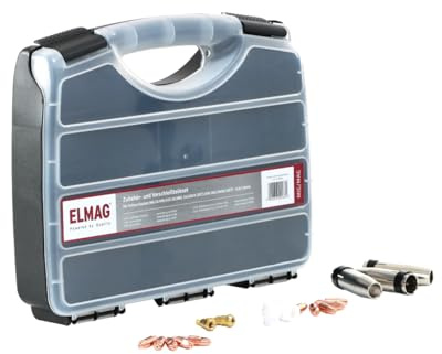 ELMAG Zubehör- und Verschleißteileset MB 24 / MBC 24 / DM240 | 0,8/1,0 mm | inkl. Gashülsen, Düsen, Verteiler & Koffer | für MIG/MAG-Schlauchpakete
