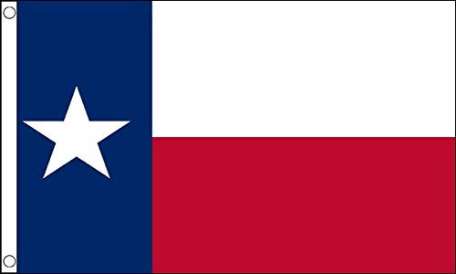 Bandera de Texas de 3 x 2 pies, 100% poliéster FlagSuperstore