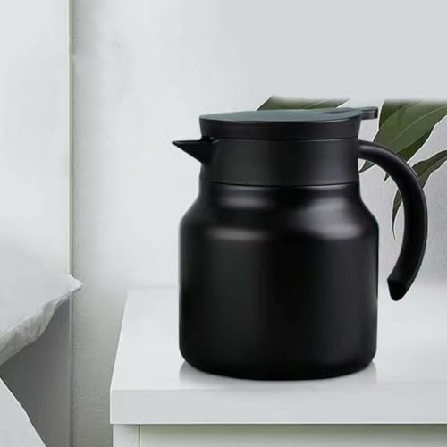 Serenophile Stainless Steel Teapot, Large 800ml Capacity Designed for Easy Maintenance and Comfortable Use (Black)