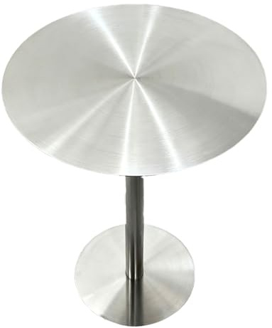 Preferspace Runder Stehtisch aus Edelstahl in Barhöhe for Cocktailpartys, Hochzeitsfeiern und Private Treffen(50cm/19.7in)