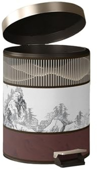 Poubelle Poubelle en Cuir Vintage for Salon, Style Antique et sanitaire
