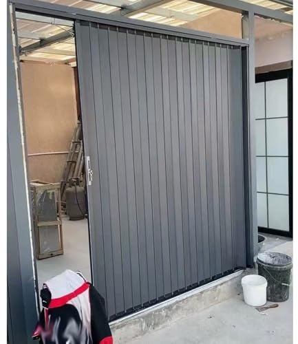 Puertas abatibles Personalizable Puerta plegable grande para exteriores, Gris/Blanco/Negro Puertas para lavadero, Puertas correderas plegables de aluminio para cocina/baño/balcón