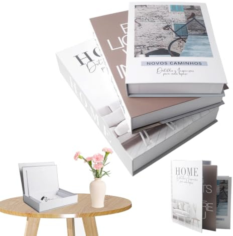 Dekorative Bücher für Heimdekor 3er Set Aufbewahrungsbox Set Fake Book Deko | Buch Aufbewahrungs Box Wohnkultur Nesting Buchbox Stapeln Buchattrappe für Wohnkultur, Büro, Wohnzimmer, Regal Deko