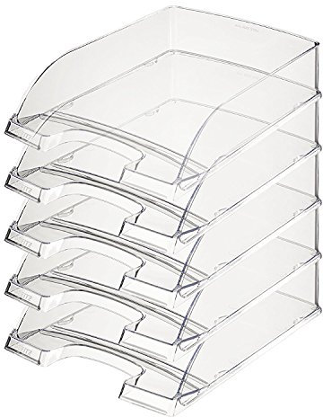 Esselte Leitz Briefkorb A4 transparent Plus (5er Pack | kristallklar)