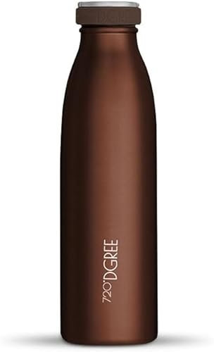 720°DGREE Gourde Acier Inoxydable milkybottle – 500ml, Rouge | Bouteille Isotherme d'eau | Revêtement durable parfaite pour enfants, sport, l'ecole | Isolée Qualité supérieure
