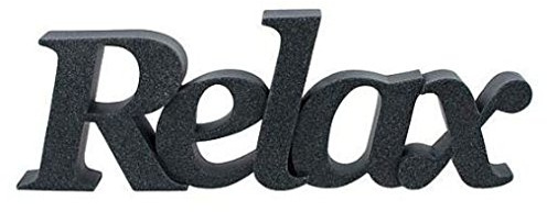 scotrade MND Brand New Style Durable Resin Relax Word Decor Bathroom Decoration Gift idea - Grey