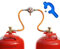 Automatische 50 mbar Zweiflaschenanlage für 3/5/ 11 kg Propangasflaschen/Gasflaschen (Flaschenanlage, Druckminderer, Propangas Flüssiggas Kleinflaschenanlage) für Gewächshausheizungen ...