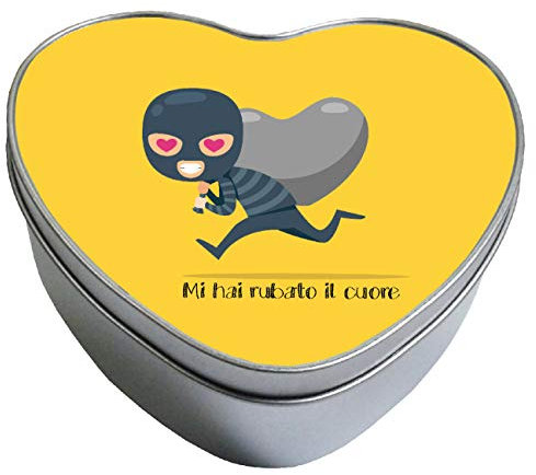 My Custom Style Scatola Cuore in Latta #Amore-LadradiCuori# 13x15 h5