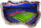 TOP PRINTS Nou Camp Barcelona Stadium Football 3D Window Smashed Wall Sticker Poster Decal Mural Bedroom Art 621 (90x65cm)