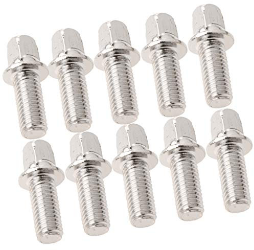 H HILABEE Durable 10Pcs Metal Drum Set Pedal Beater Schrauben Silber Für Schlagzeuger