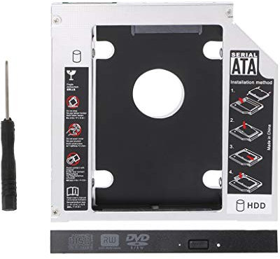 BIlinli 12.7mm 2nd HDD Caddy SATA 3.0 2.5 SSD Case SSD Case HDD Bracket Mount Trayet Caddy for Laptop Odd DVD/CD-ROM Optical Bay