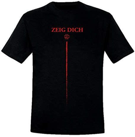 Rammstein T-Shirt Zeig Dich schwarz, Offizielles Band Merchandise Fan Shirt mit Brust- und Rückendruck