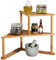 Kesper Küchen-Eck-Regal mit 2 Etagen B52 x T39 x H29,5 cm, aus FSC Bambus, Holz Küchenregal für Gewürze, Standregal für Küchenhelfer
