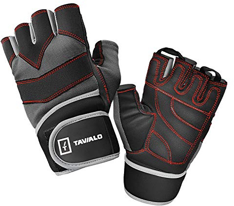 TAVIALO Fitnesshandschuhe, Trainingshandschuhe für Männer, Größen M (16-19 cm), L (19-22 cm), unterschiedliche Farben, mit doppelter Handfläche, ideal für Kraftsport, Bodybuilding, Crossfit, AZO- und Phthalatfrei gemäß CE-Standards