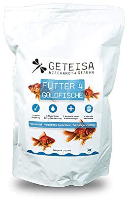 GETEISA Premium Goldfischfutter 1,5 kg - Hochwertige 2,5mm Teichpellets für Goldfische, Reich an Isländischem Fischmehl, Spirulina & Astaxanthin, Förderung von Farbe & Gesundheit, Made in Germany