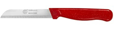 GGS Solingen Knife, Vegetable Knife Set, Fruit Knife, Tomato Knife, Steak Knives, Serrated, Dishwasher Safe, German Stainless Steel, Chef Kitchen Knife Set (Red 1 Knife)