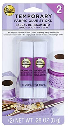 Temporary Sticks 2 Pack, Quilting, Sewing Project Glue, Quick Fabric Fixes (2 Pack)