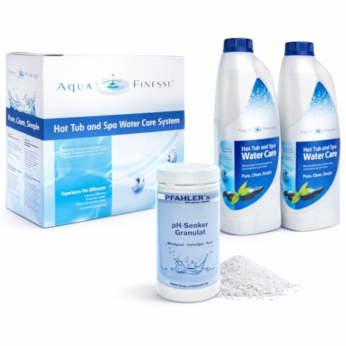 Aquafinesse Wasserpflege Set für Whirlpools, AquaFinesse + Pfahler pH Senker