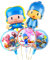 Gxhong 6er Set POCOYO Folienballon Pocoyo Themen Party Geburtstags Dekoration POCOYO Geburtstag Deko Luftballons Party Geburtstagsparty, Kindergeburtstag Deko für Kinder
