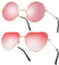 flintronic 2PCS Lunettes de Soleil Hippie Rétro, Transparentes Multicolores Lunettes de Soleil Rondes Lunettes de Soleil de Coeur Vintage, pour Accessoires de Costume Hippie Fête de Costume Halloween
